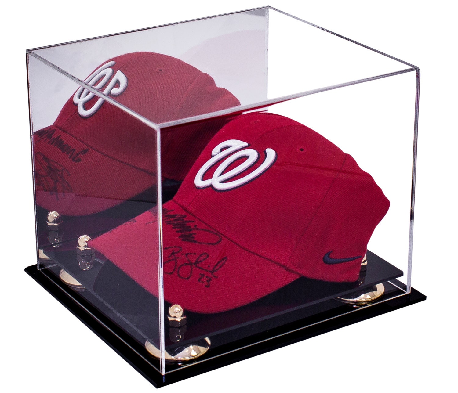 Baseball Cap Display Case with Mirror // Handmade Acrylic