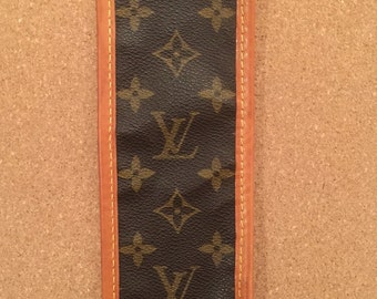 Cuff upcycled from genuine Louis Vuitton canvas