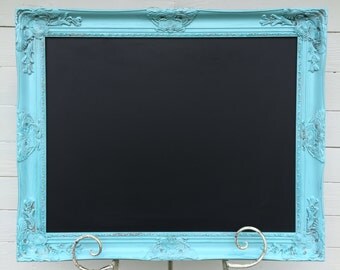 Ornate Chalkboard Wedding Chalkboard Baroque Chalk Board Menu Board Wedding Seating Chart Framed Chalkboard Blue