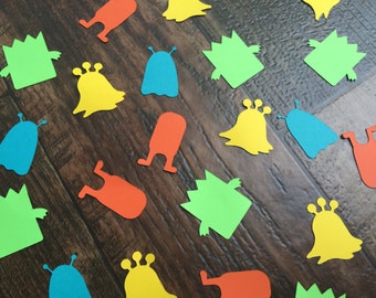 Lil Monsters Confetti Happy birthday Monster Party Decor Monster Birthday Party Monster Baby Shower Photo Prop Decorations