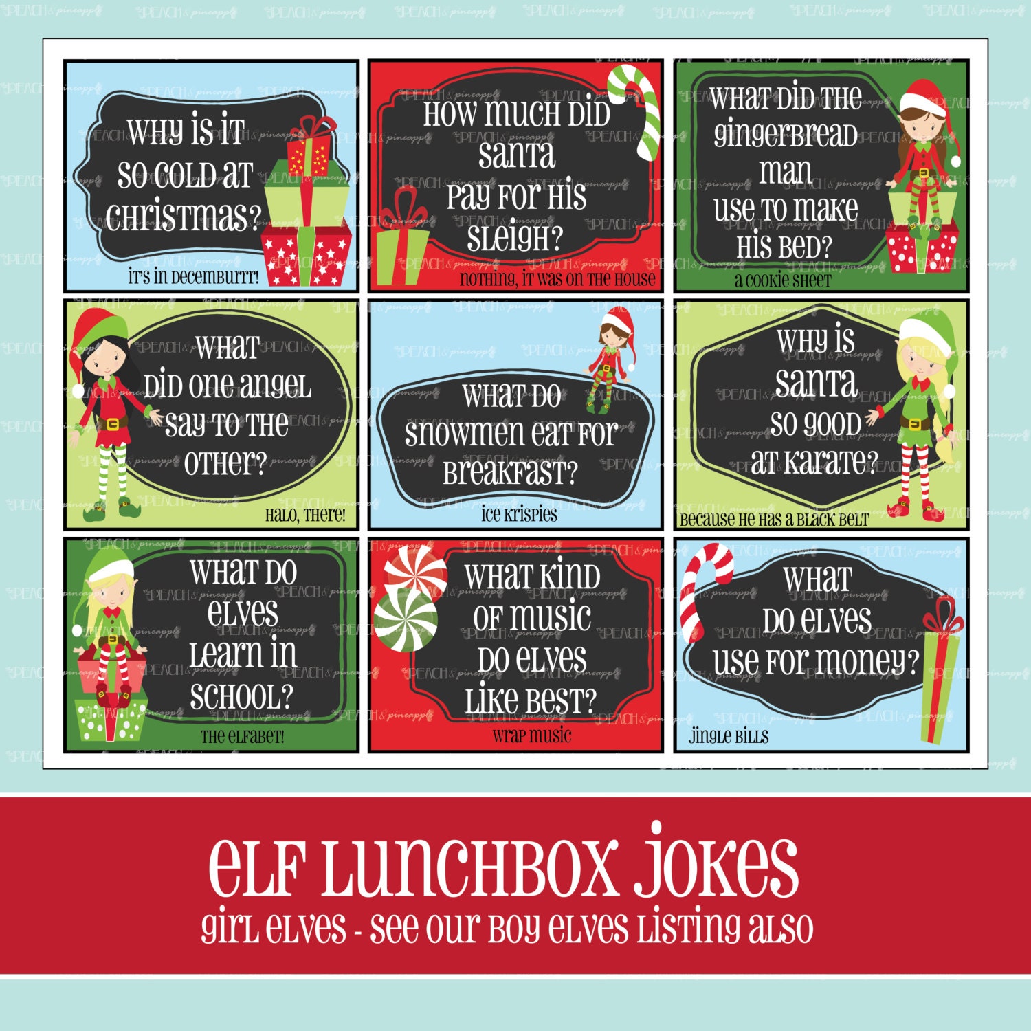 printable christmas lunch box notes