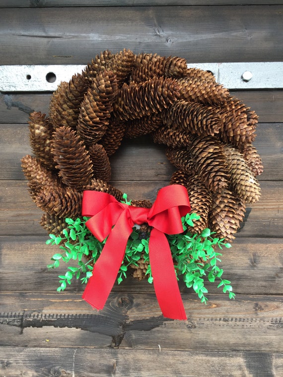 Pine Cone Wreath Christmas Wreath Winter Holiday Wreath Advent