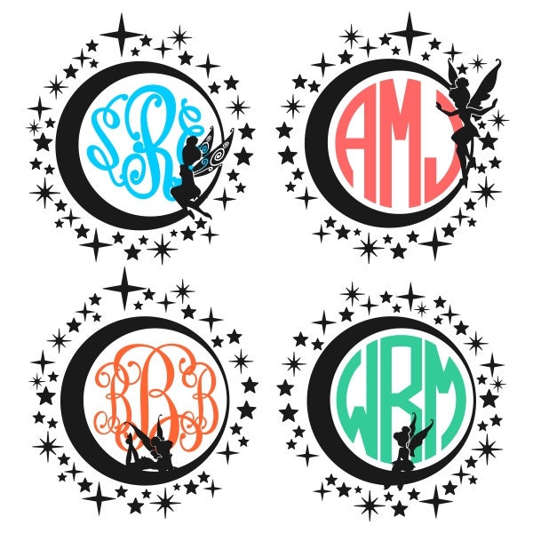 Download Pixie Fairy Monogram Designs Cuttable Pack SVG DXF EPS use