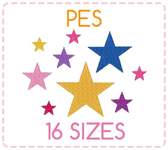 pes texas star embroidery design large
