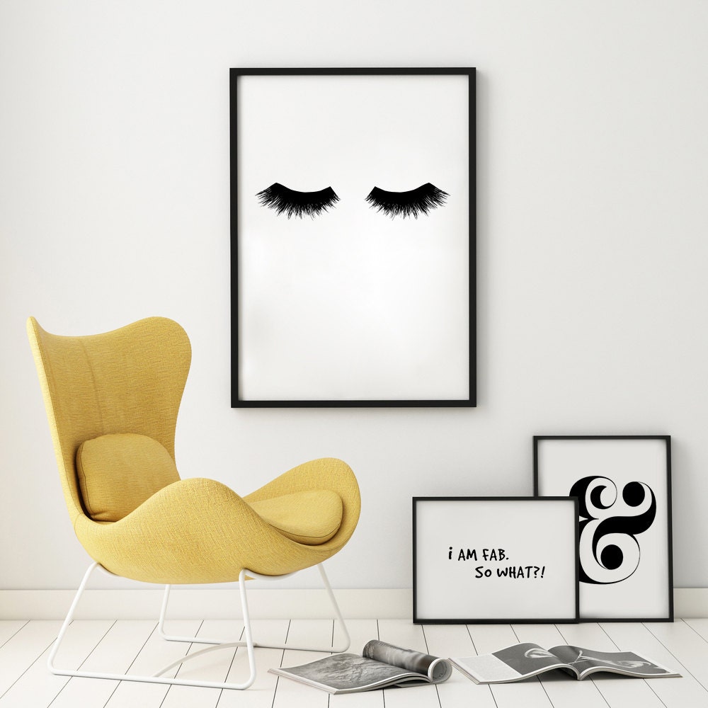 Lashes Print Lashes Wall Art Fashion Wall Art by ChicScandinavian
