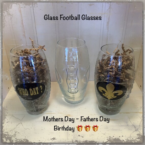 Football Shaped Drinking Glass by TwicksGifts on Etsy