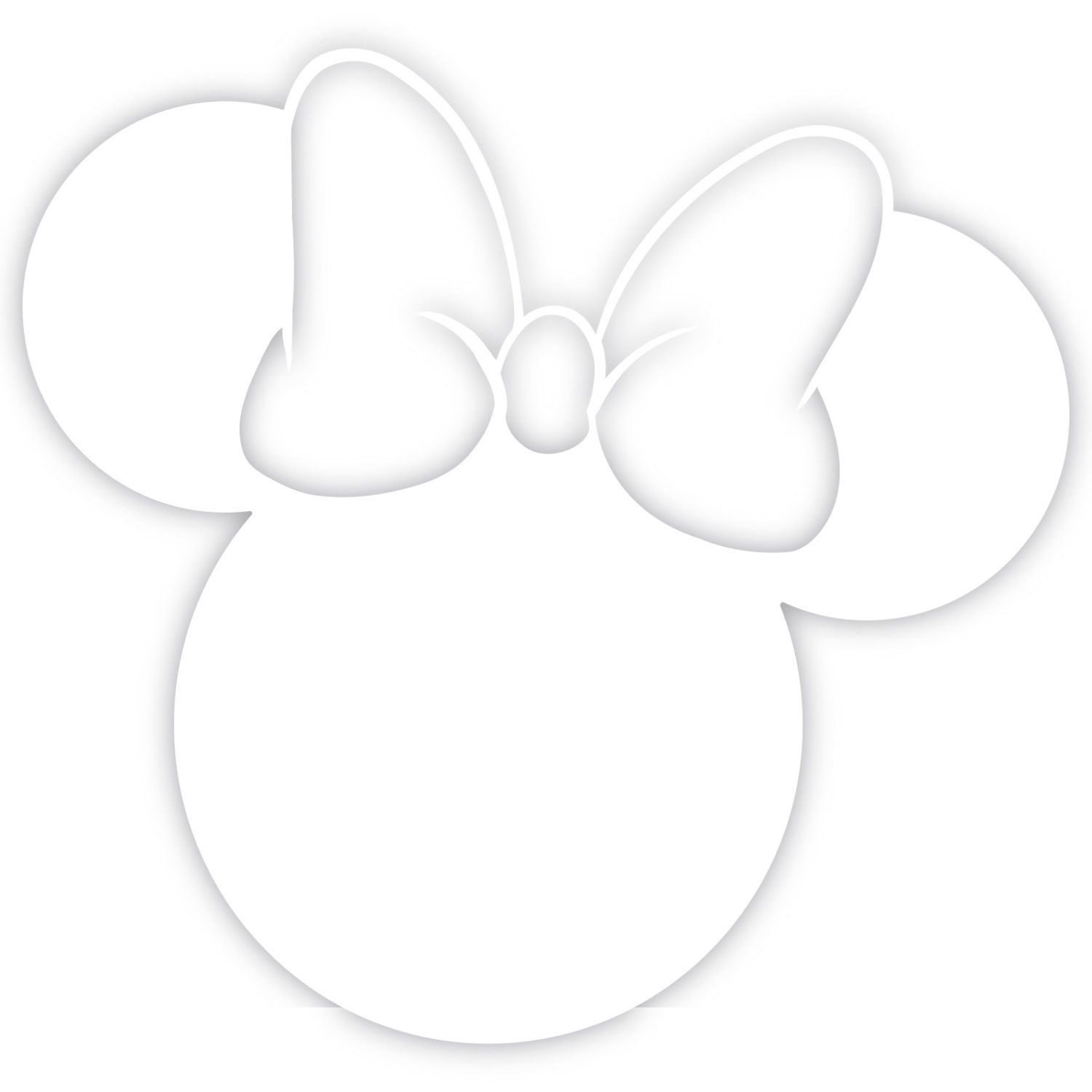 Minnie Mouse Head Silhouette Walt Disney Disneyland World 9337