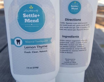Natural Remineralizing Toothpaste, 8oz || remineralizing, calcium, magnesium, coral calcium, herbal, natural, coconut oil, xylitol
