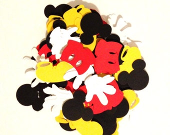 Mickey Mouse Confetti - 100 pcs - Mickey Mouse Birthday - Mickey Mouse Party Decorations - Mickey Mouse Baby Shower - Mickey Mouse Party