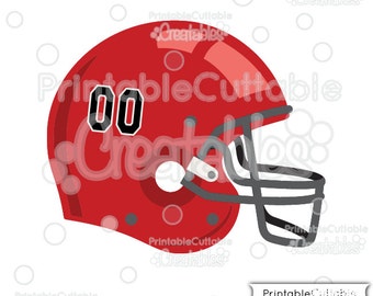 Football Helmet SVG Cut File & Clipart E190 + Free Bonus Football + Goal Post SVG - Includes Limited Commercial Use!