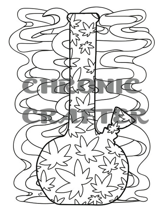 40 Marijuana Themed Coloring Pages for Stoners Instant