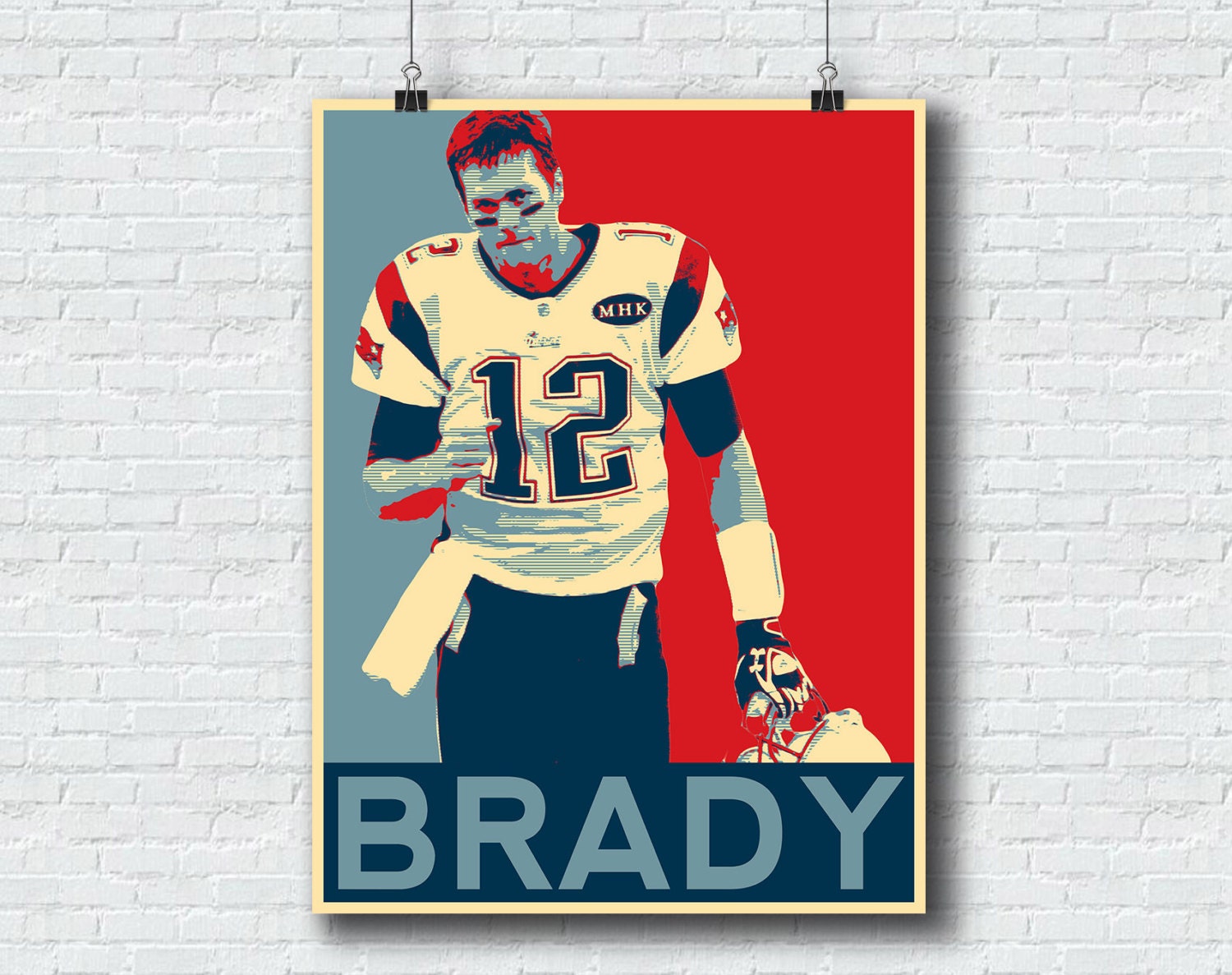 Tom Brady Print - New England Patriots - NFL Print Sports Poster Printable Wall Art Home