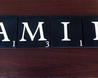 Family Scrabble Wall Tiles, Black