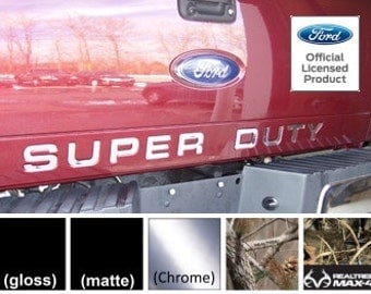 Ford SUPER DUTY Letter Inserts (thin) for Tailgate (2008-2016) F250 F350 F450 Decals Stickers (Many Colors/Patterns Available) -C