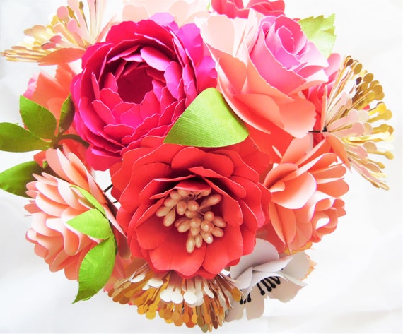 paper flower bouquet templates tutorial diy wedding paper