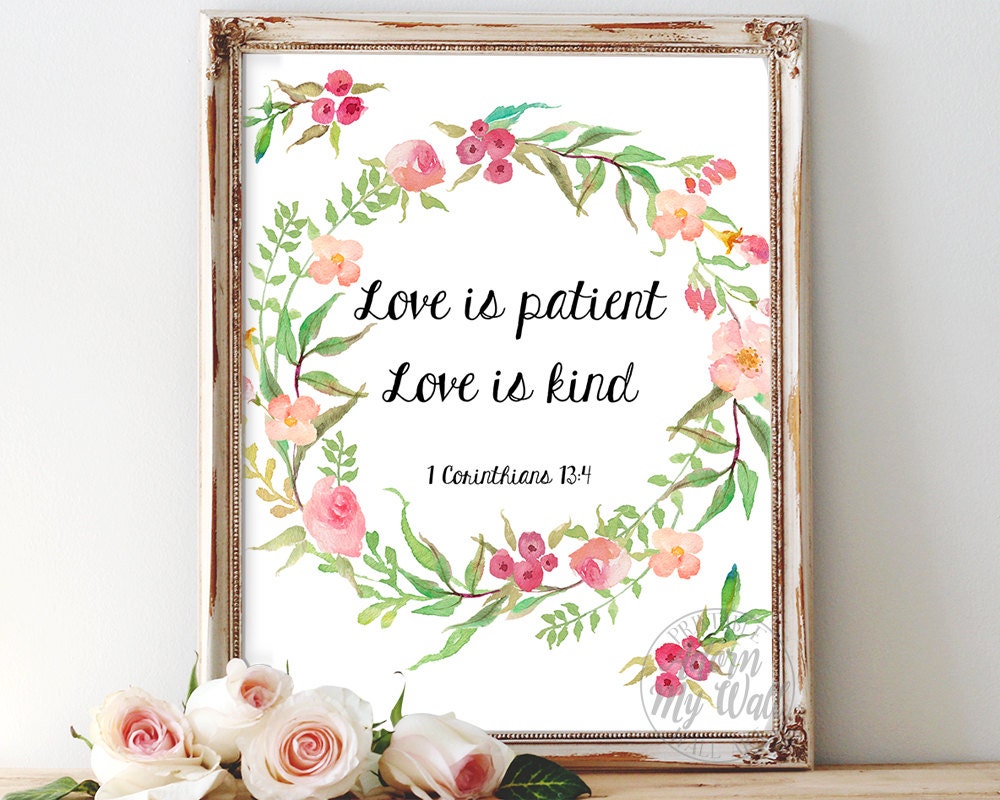 Love is patient love is kind 1 Corinthians 13 bible verse