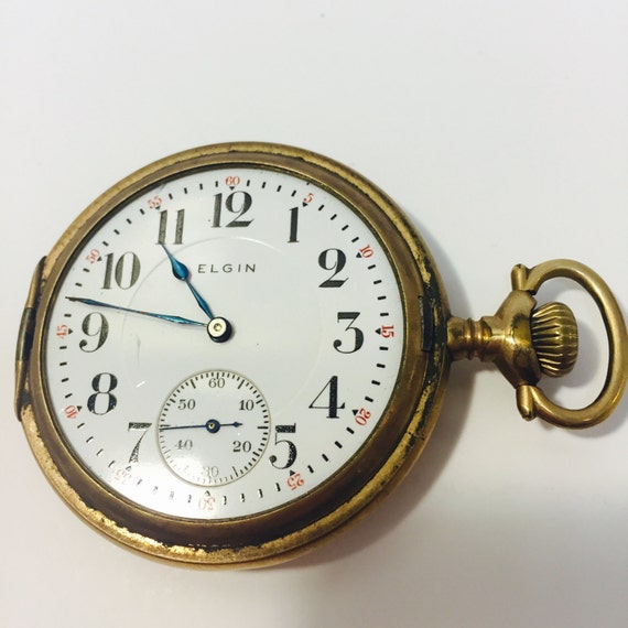 Vintage Elgin Pocket Watch W/B&B Royal 20 Year Hunting Case