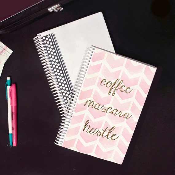 COVER Coffee Mascara Hustle. Glitter Gold and Pink by BOSSBOOK