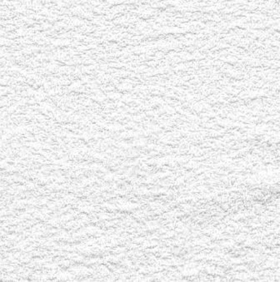 Terry Cloth Fabric Towel Fabric. White. by