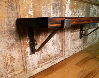 Sale! Metal Shelf Bracket, 2PC Set, Handmade, Metal, Simple Scrolled,Corbel, Open Shelving
