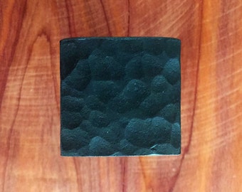 Sale! Small Cabinet Hardware, Drawer Pull, Drawer Knob, Square, Small, Hand Hammered, Metal, Iron, Steel