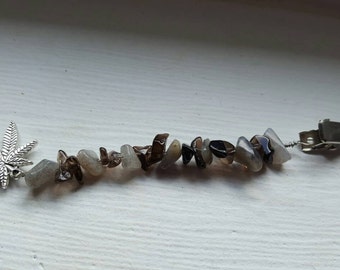 Clearance sale Labradorite and smokey quartz roach clip