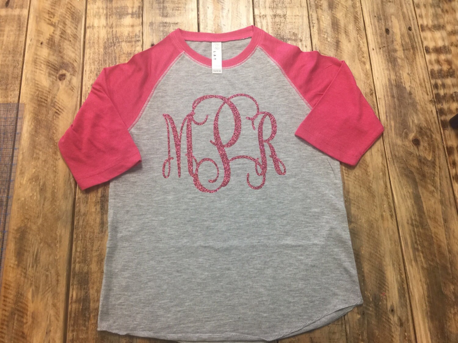 Monogrammed Baseball Style Shirt Personalized Shirt Womens