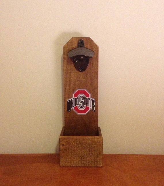 Wall Mounted Bottle Opener Ohio State Buckeyes by ManCaveSports