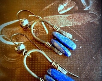 "Equestria" lapis lazuli earrings