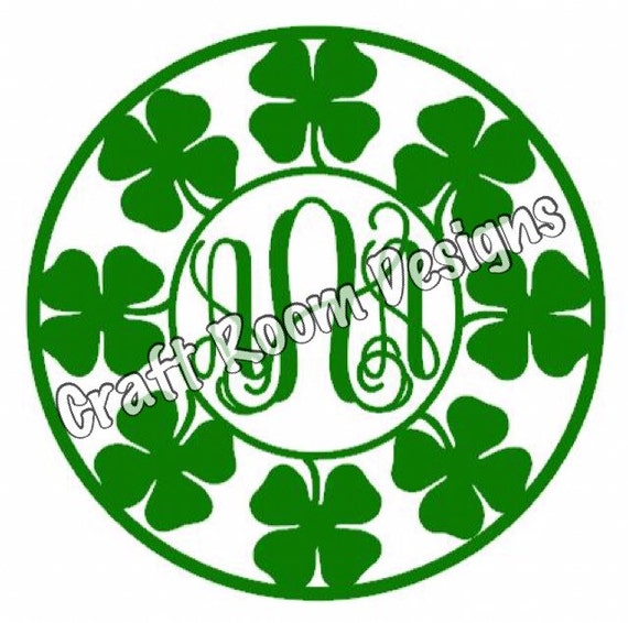 Download Shamrock Circle Monogram SVG