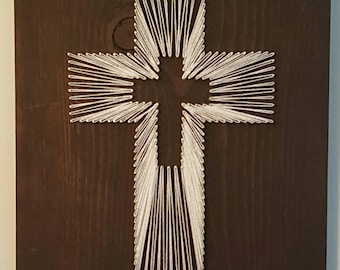 Cross string art Etsy Cross string art Etsy
