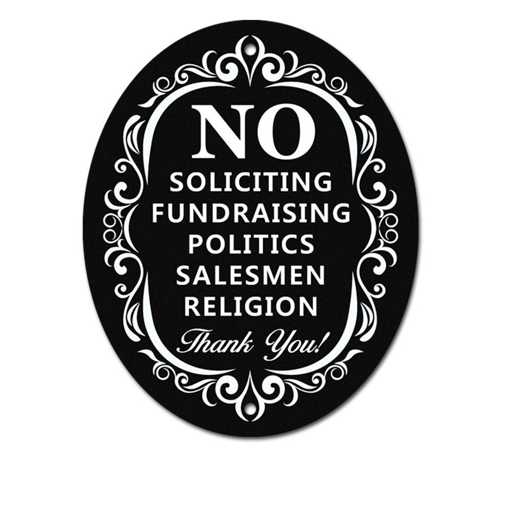 no soliciting sign for home and business stylish laser cut