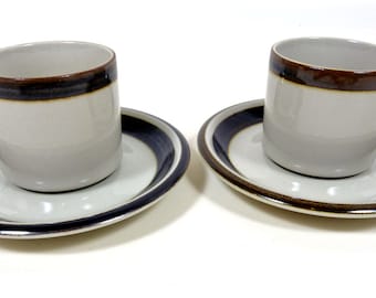 Set of two Vintage Arabia Finland Coffee Cups w/ Saucers