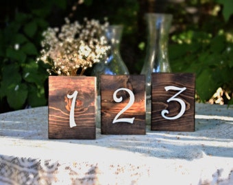 Set of 20 Rustic Wedding Table Numbers, Block Table Numbers, Rustic Wedding Decor,Spring Wedding, Summer Wedding, Wedding Tables