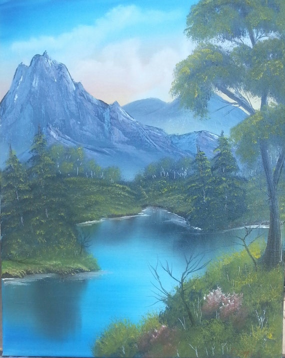 Mountain Serenity Oil Painting On Canvas Bob By Dansoilpaintings