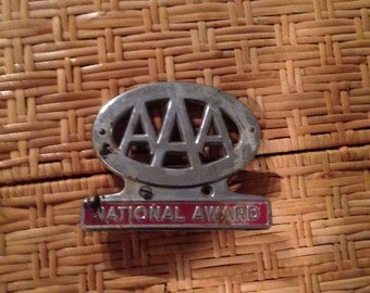 1940's AAA national awards Automobile license plate topper