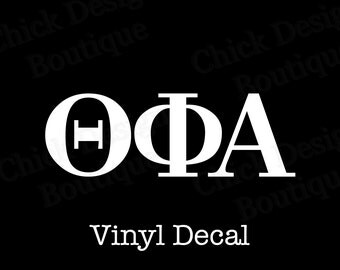 Theta Phi Alpha Greek Alphabet Letters Vinyl Decal