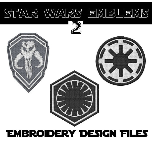 Star Wars Emblems 2 Embroidery Files