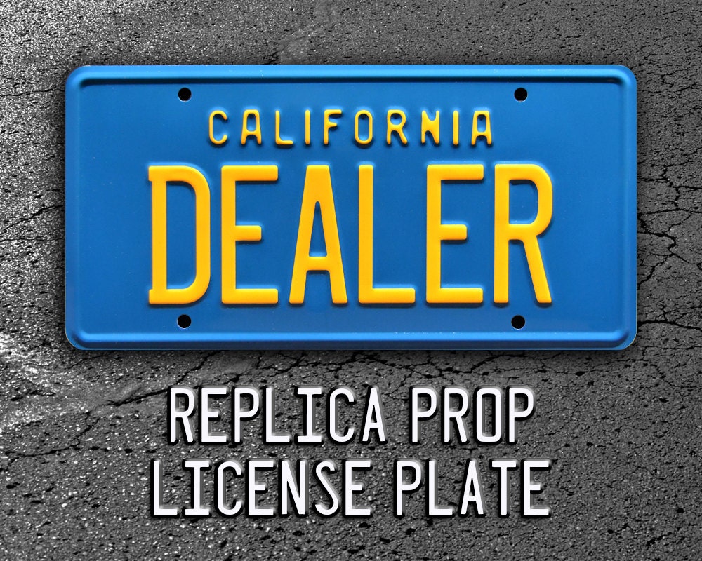 80s DeLorean Poster / California / DEALER Metal Stamped USA