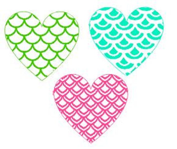 Download Mermaid Heart with Scales Mermaid Life by LittleFeetBDigital