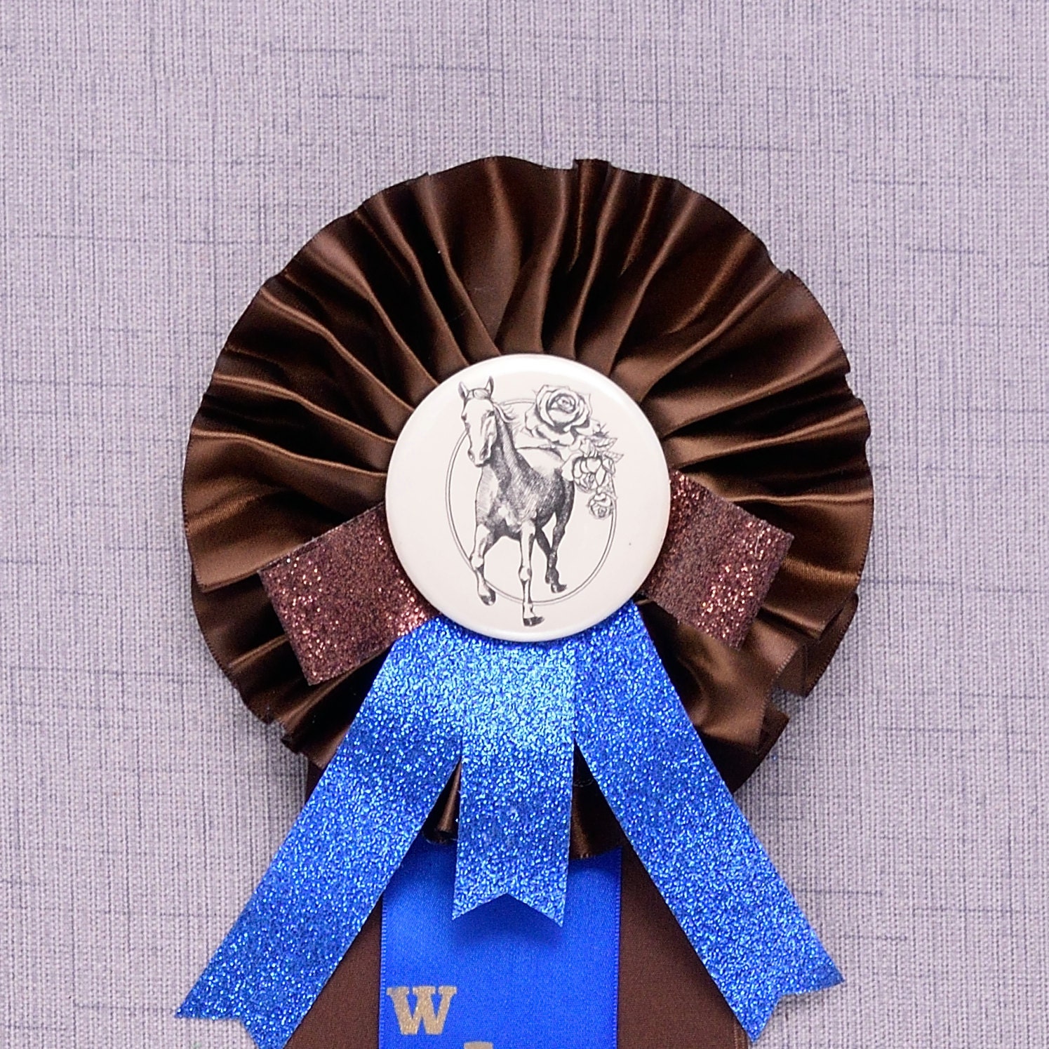 Wild Horses Rosette Award Ribbon Custom Contest Award Horse