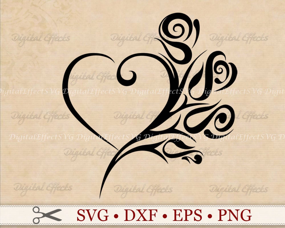 Free Free Heart Rose Svg 837 SVG PNG EPS DXF File
