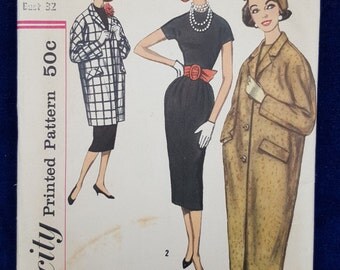Vintage Simplicity coat and dress pattern 2375 Size 12