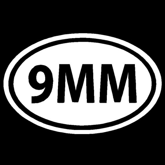 9MM Ammo Vinyl Decal Car Truck Window Sticker by EvolutionGraphics