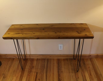 Industrial Wood Console Table