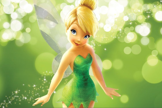 Tinkerbell Birthday Party Backdrop Tinkerbell by paperstudioeu