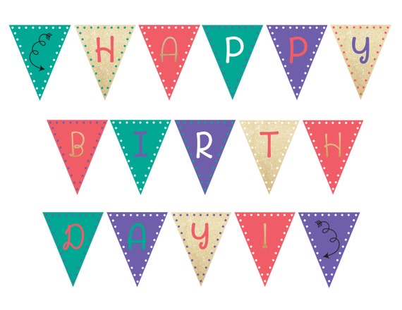 Happy Birthday Banner Printable