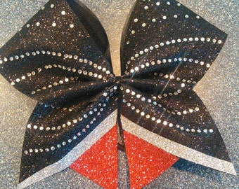 Glitter cheer bow