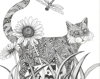 Items Similar To Printed Coloring Book What Kitties Feel