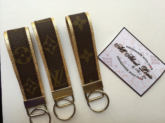 Upcycled Louis Vuitton Key Fob in Gold genuine by AllAboutLouis